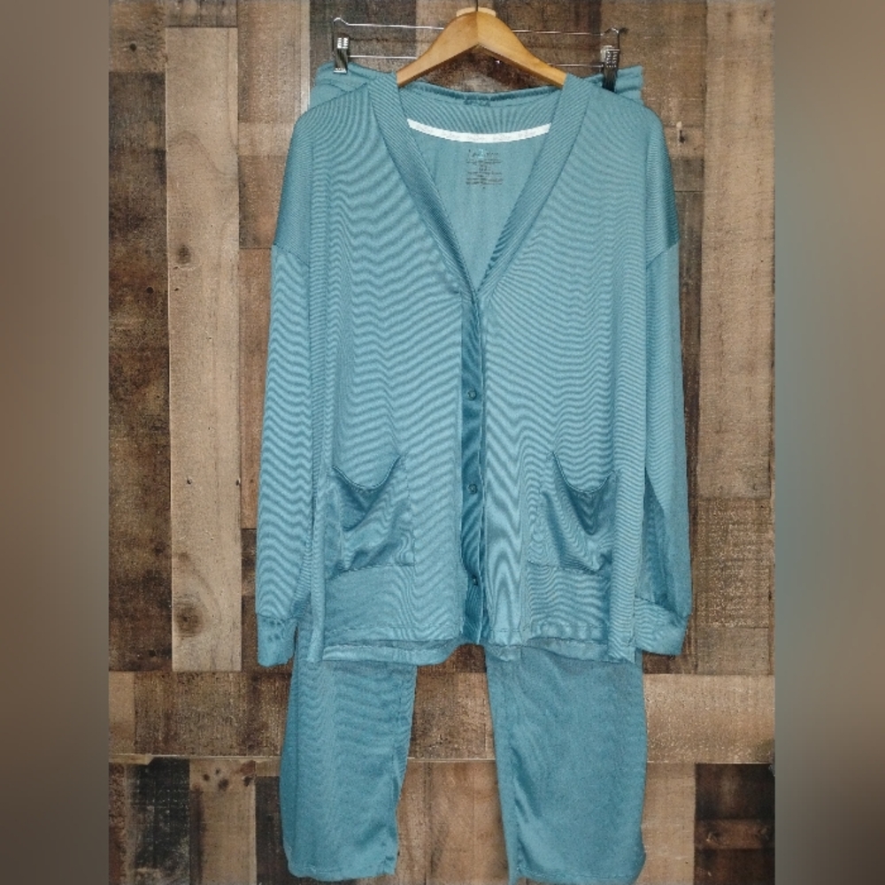 Love 2 Lounge 2 Piece Women's Blue Sleepwear Wear Set Size XL